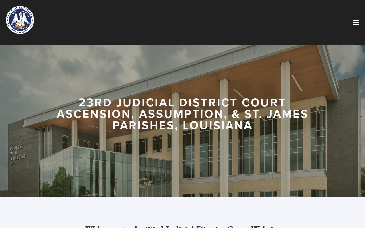 St. James court docket 23rd Judicial District Court courthouse