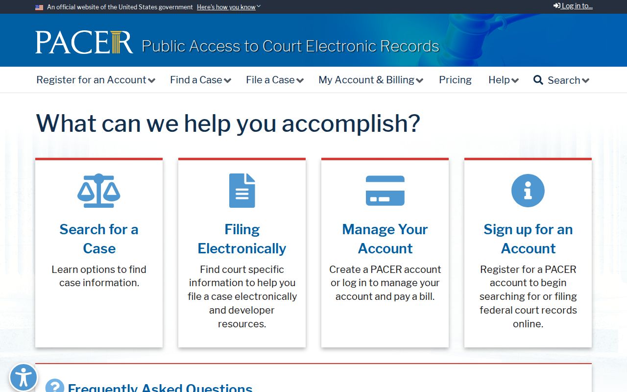 St. James Parish case search PACER case locator