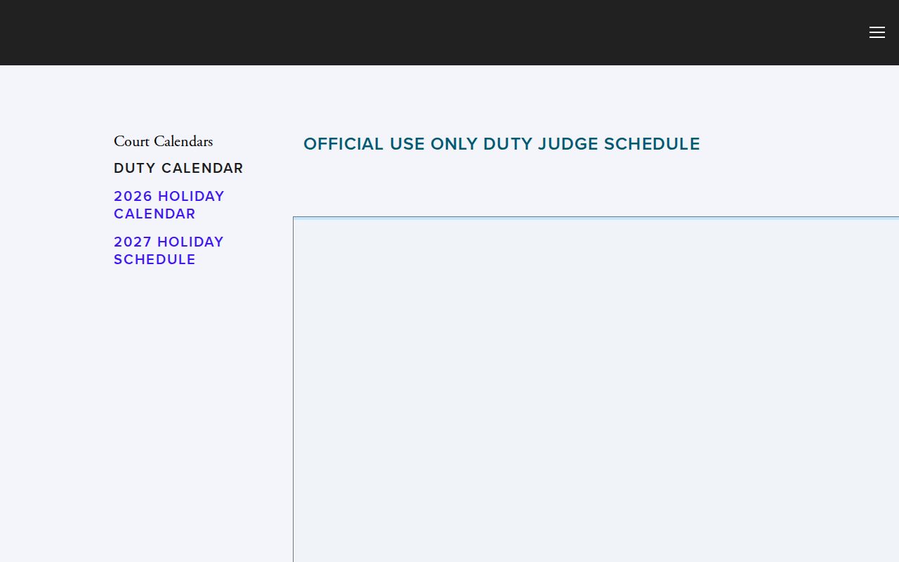 St. James Parish court calendar duty calendar display